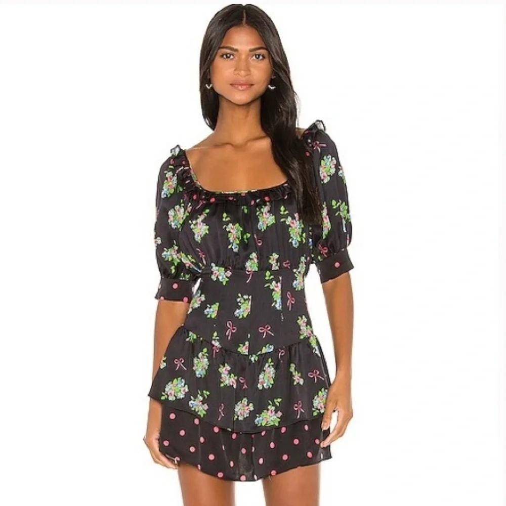 The For Love & Lemons Wilson Mini Dress SMALL - Picture 3 of 7